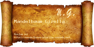 Mandelbaum Gizella névjegykártya