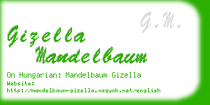 gizella mandelbaum business card